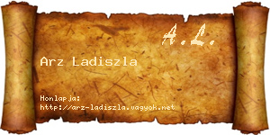 Arz Ladiszla névjegykártya